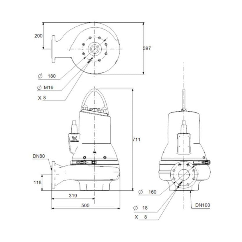 Grundfos Jätevesipumppu Sl1.80.80.30.4.50D.C [4836150] |