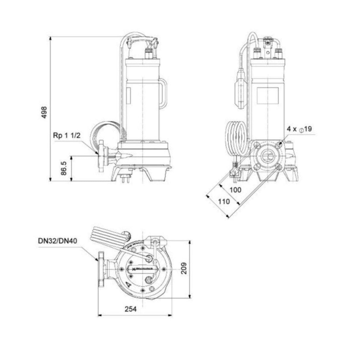 Jätevesipumppu Grundfos UNILIFT APG.40.10.A1 1X230V [4836183] |