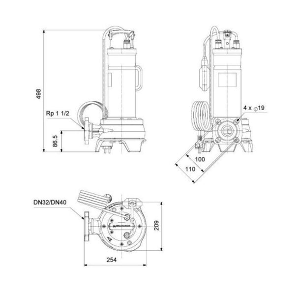 Jätevesipumppu Grundfos UNILIFT APG.40.10.A1 1X230V [4836183] |