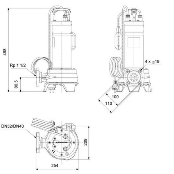 Jätevesipumppu Grundfos UNILIFT APG.40.10.A1 1X230V [4836183]