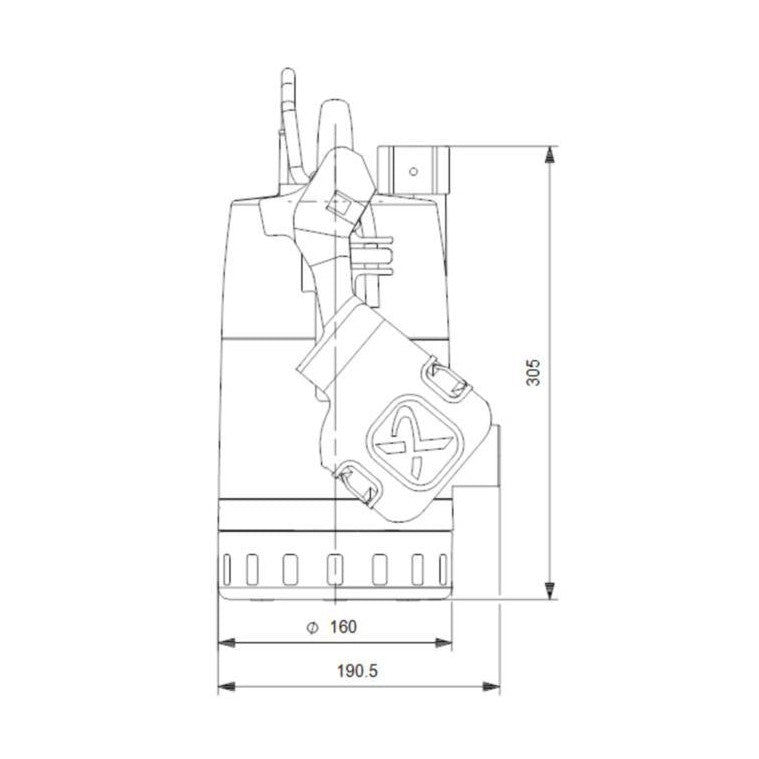 Uppopumppu Grundfos Unilift CC5A - 1 vippaohjaimella CC5A - 1 + 5M KAAPELI [4822526] |
