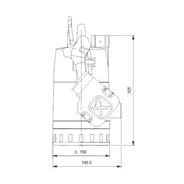 Uppopumppu Grundfos Unilift CC5A - 1 vippaohjaimella CC5A - 1 + 5M KAAPELI [4822526] |