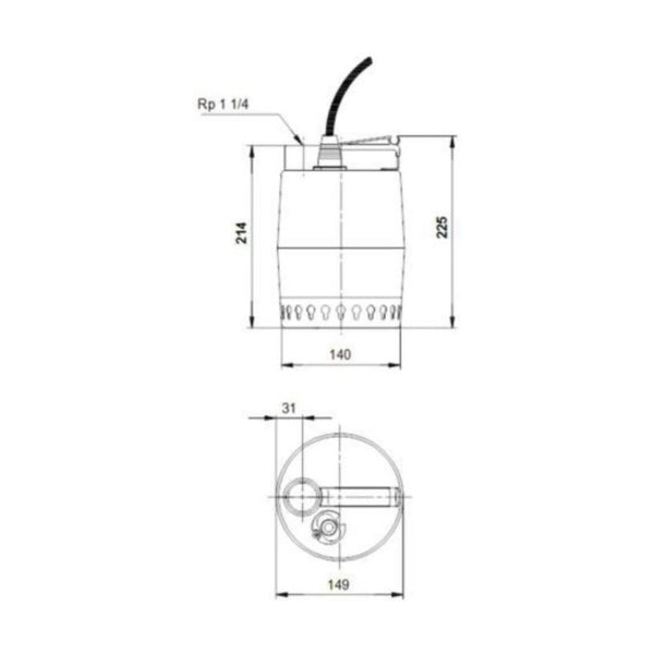 Uppopumppu Grundfos Kp 150-M Rst 4822501