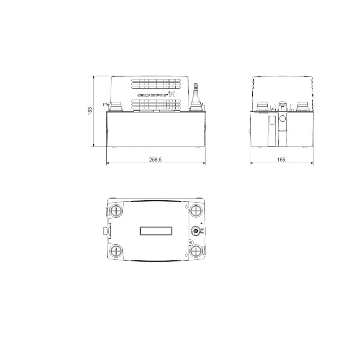 Kondenssivesipumppu Grundfos Conlift1 Säiliöllä 4965326