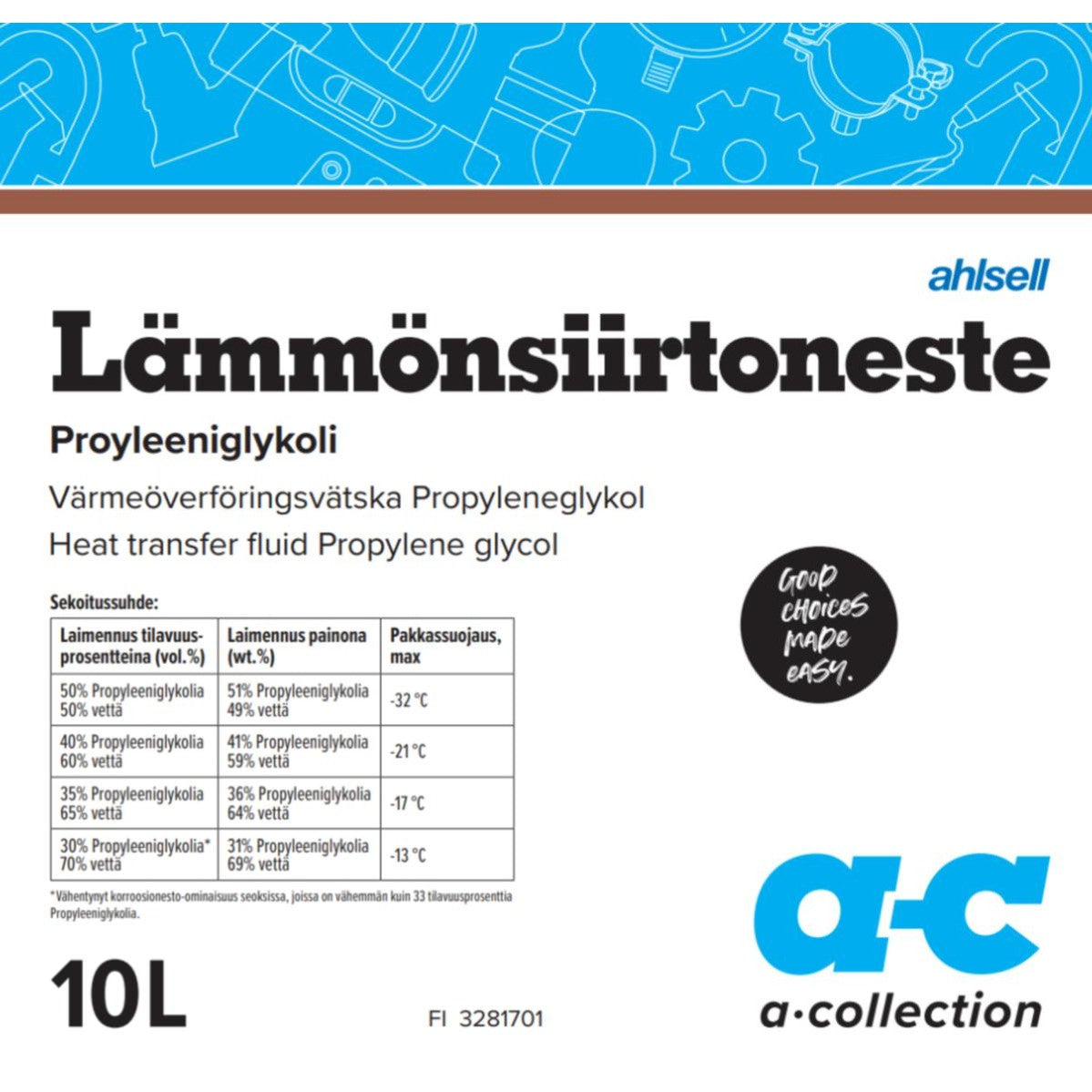 Lämmönsiirtoneste a-collection P-glykoli 10L 100% [3281701]