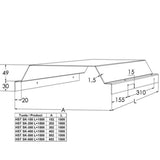 Kaapelitien kansi meka ks tikashylly tikash. hst SK-600 L=1500 [1430366]