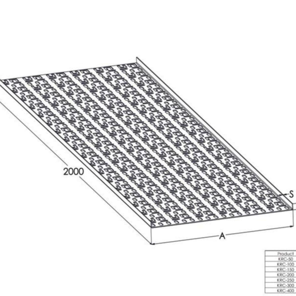 Asennuslevy meka krc KRC-150 L=2000 pg [1431282]