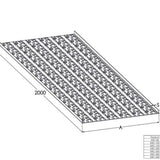 Asennuslevy meka krc KRC-300 L=2000 pg [1431285]