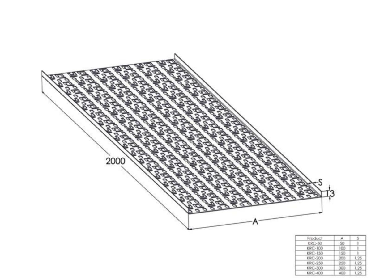 Asennuslevy meka krc KRC-400 L=2000 pg [1431286]