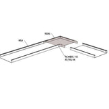 Kulmakappale meka rs levyhylly RS90-40-500 pg [1431315]