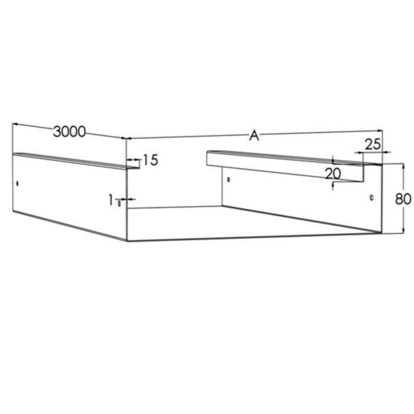 Pohjalevy meka ppu tikashylly PPU-150 L=3000 pg [1432918]