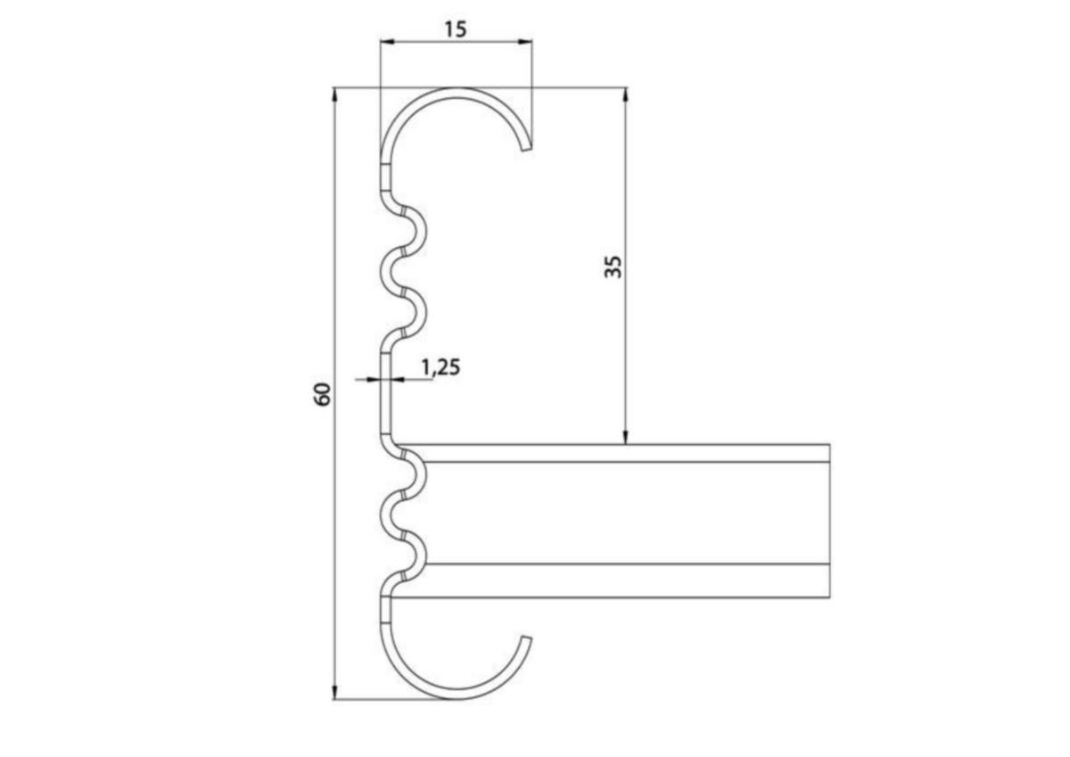 Tikashylly meka KS60 KS60-400 L=6000 xpg [1433089]