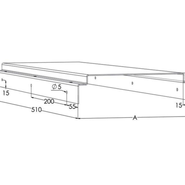 Asennuslevy meka tikashylly KL-200 L=510 xpg [1433437]