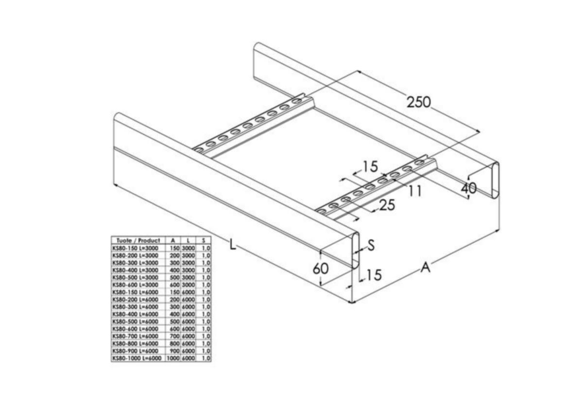 Tikashylly meka KS80 KS80-800 L=6000 hdg [1449528]