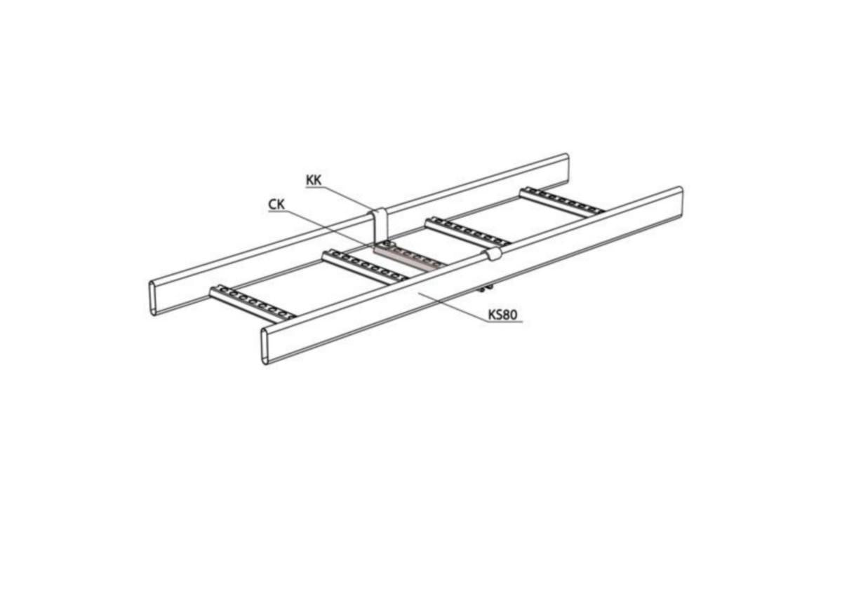 C-konsoli/seinäkannake meka ck tikashylly Asennuskisko L=995 pg [1449621]