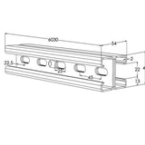 Asennuskisko meka asr L=6030 hdg [1449660]