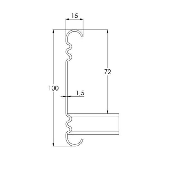Tikashylly meka KS100 KS100-400 L=6000 xpg [1478144]