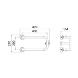 Rej Design pyyhekuivain Smart BTU 402 sivukytkentä kromi [5488225] |