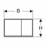 Huuhtelupainike Geberit Sigma60 Harjattu teräs 115.081.GH.1 5756312