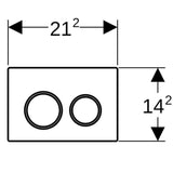 Seinä - WC huuhtelupainike Geberit Omega20 valkoinen/kulta 15.085.KK.1 [5756328] | lvitarvikkeet.fi
