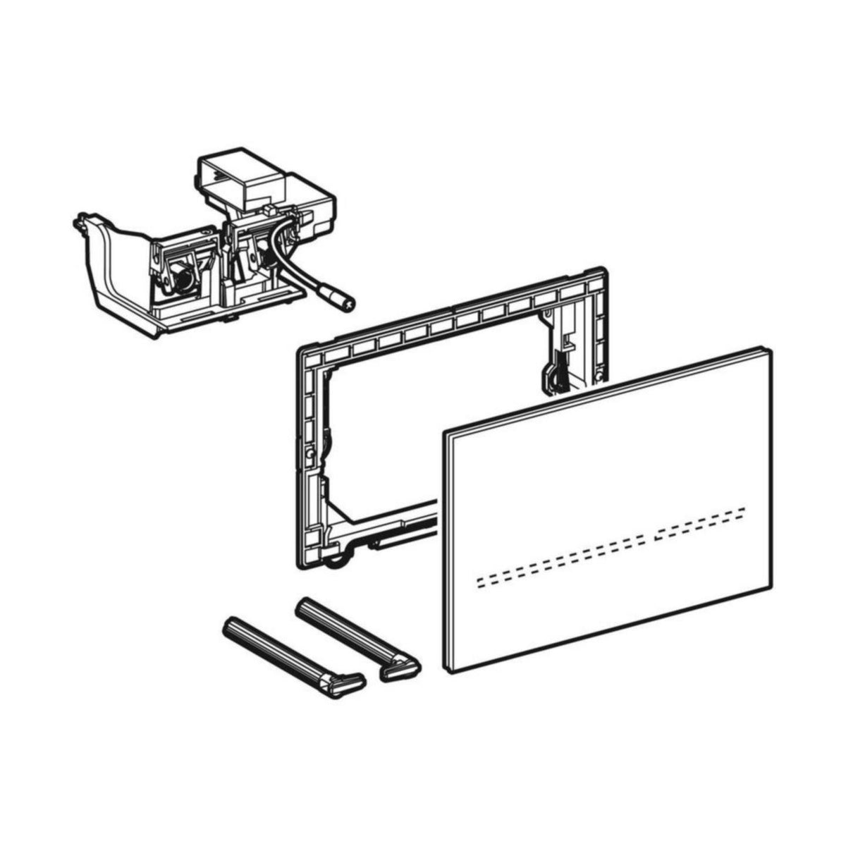 Huuhtelupainike Sigma80 Elekt. 230V 2 - H Must/Peililasi [5756846] |
