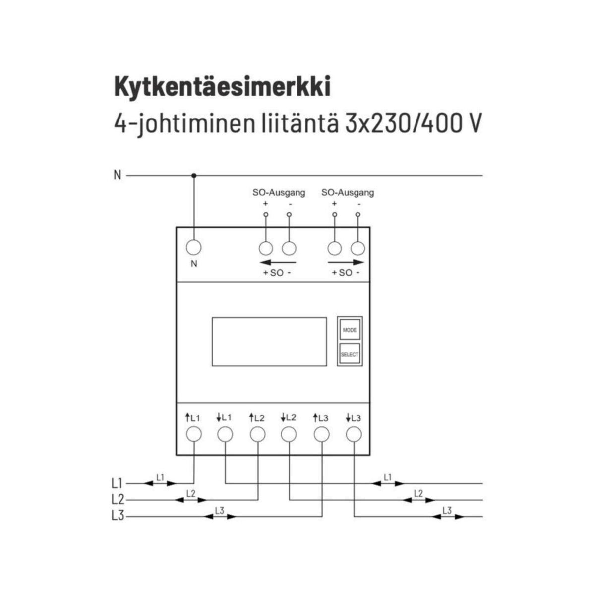 Energiamittari Din Sarja 15 2 - Suunt,3X80A,4 - Din [6712647] |