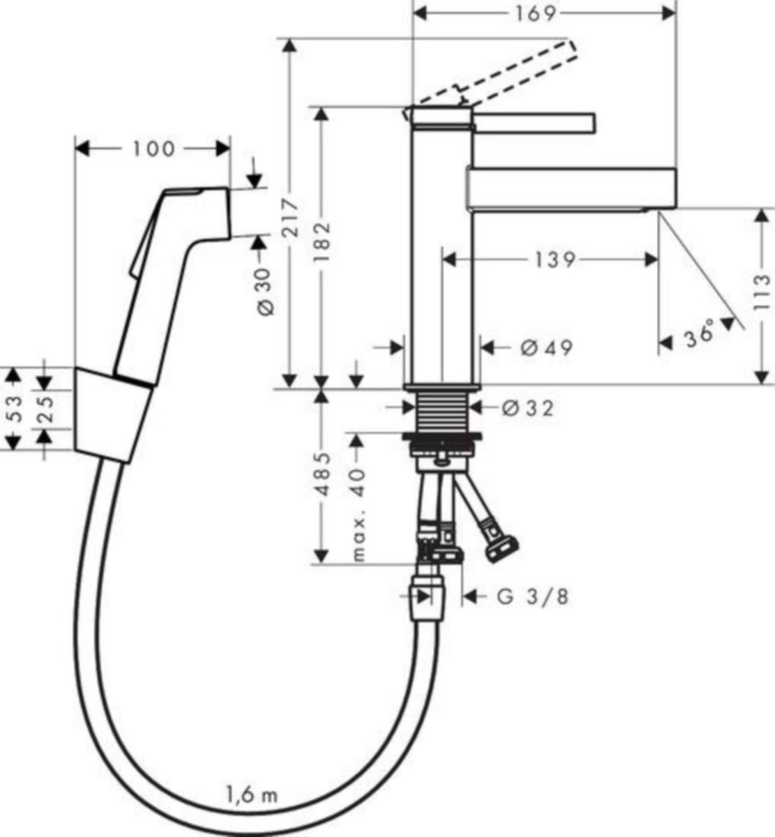 Pesuallashana Hansgrohe Finoris 110 Bide Harj Pronssi [6151038]
