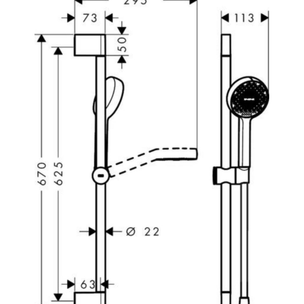 Suihkusetti Hansgrohe 28044670 Activera 2T Eco Musta [6550382] |