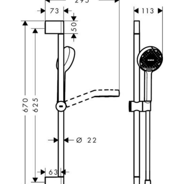 Suihkusetti Hansgrohe 28044670 Activera 2T Eco Musta [6550382] |