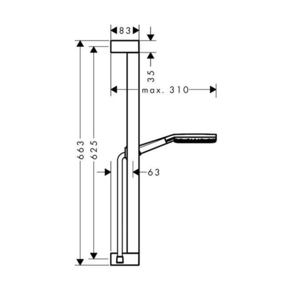 Suihkusetti Hansgrohe 24600000 Rd 3T Eco Unica E Kromi [6550398]