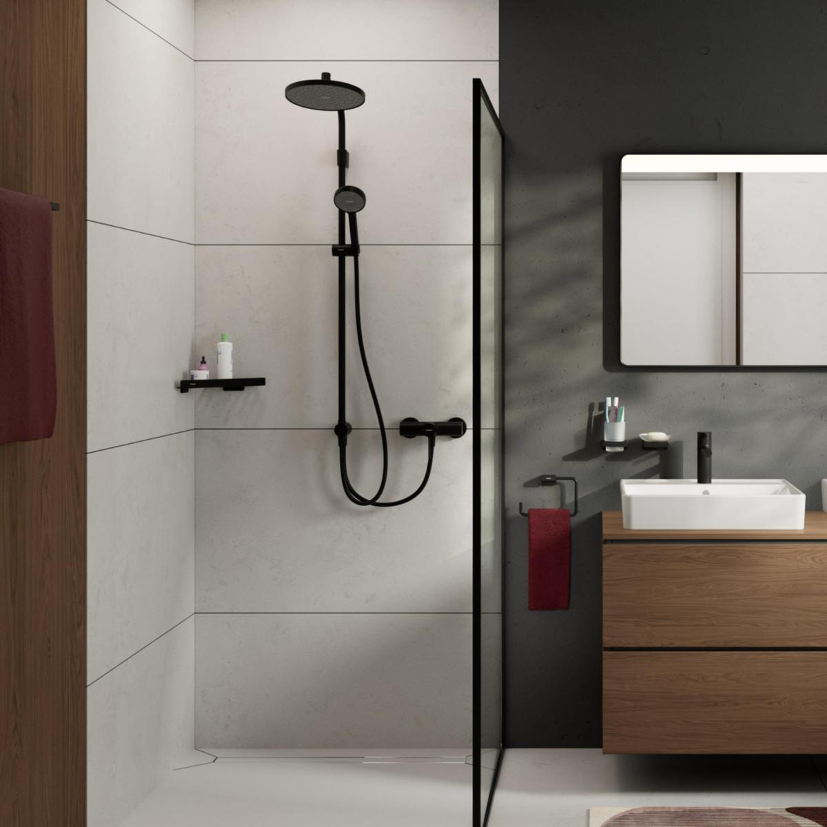 Yläsuihkusetti Hansgrohe 28074670 Activera 1T Reno Musta [6550388] |