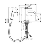 Pesuallashana Hansgrohe Tecturis S 110 bidé, mattamusta [6150990] |