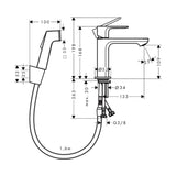 Pesuallashana 72215000 Hansgrohe Rebris 110 bidette kromi [6150927] |