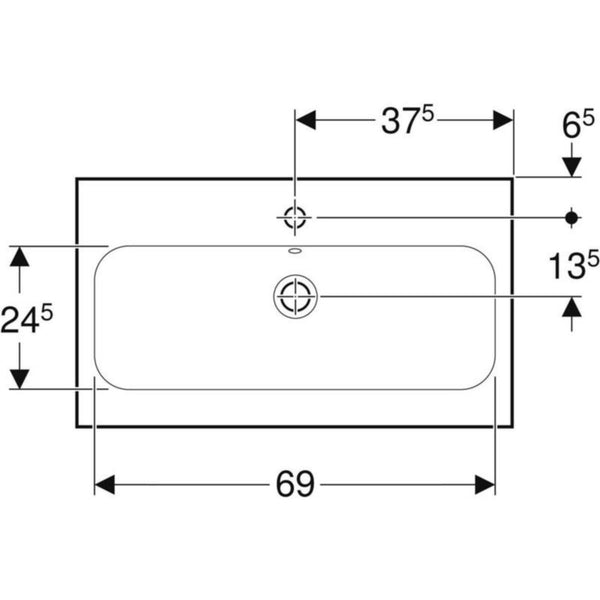 Geberit pesuallas icon light 750x420mm valkoinen [5619157]