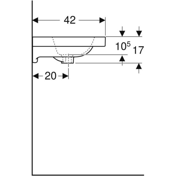 Geberit pesuallas icon light 750x420mm valkoinen [5619157]