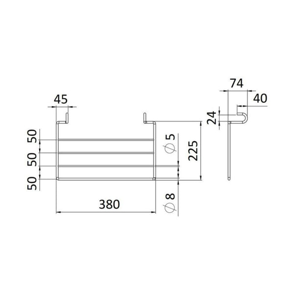 Rej Design Pivo hylly 35, kromi [5488259] |