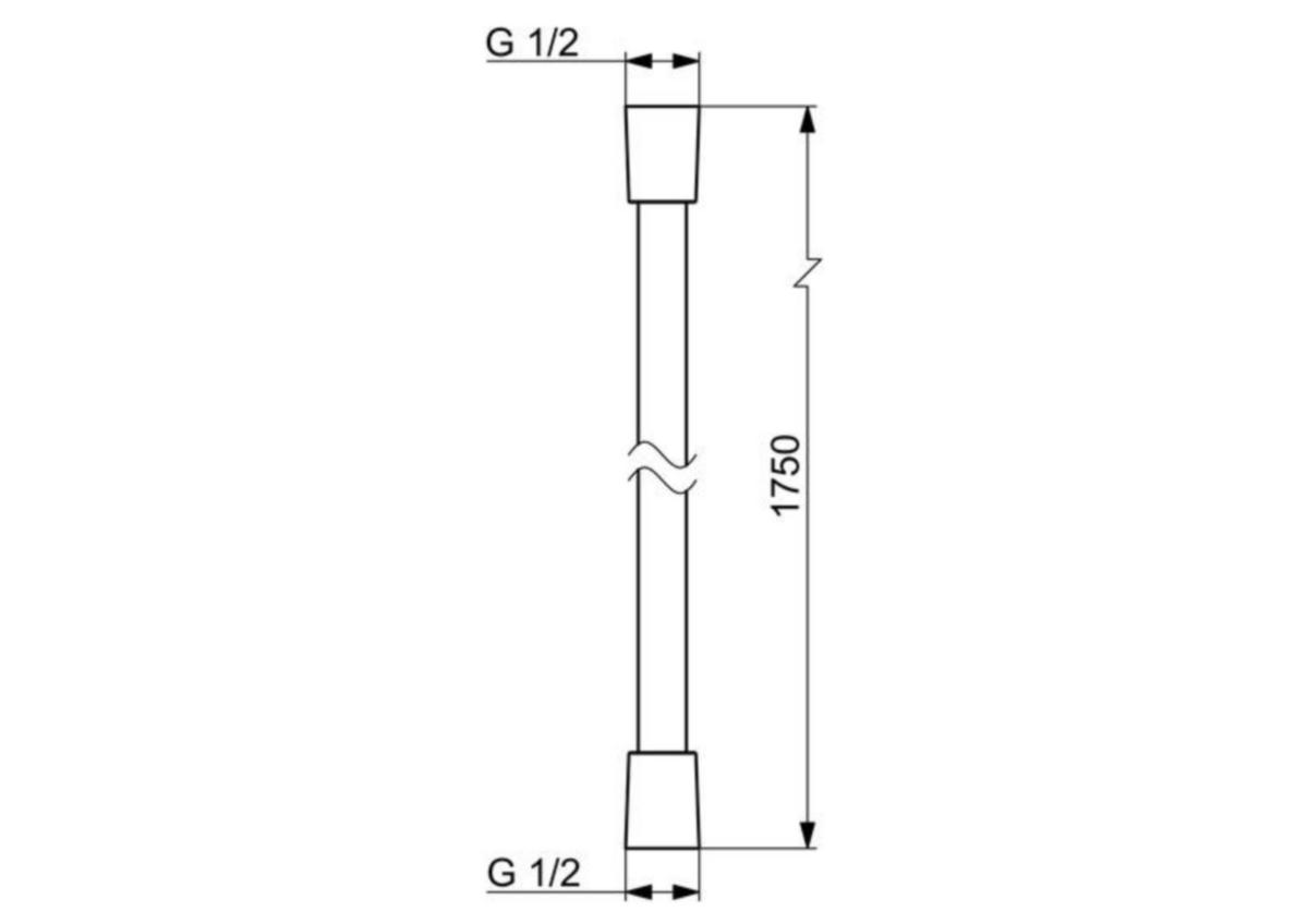 Suihkuletku Oras  290031-33 1750MM musta [6510378]