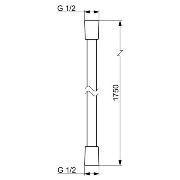 Suihkuletku Oras  290031-33 1750MM musta [6510378]