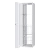 Pyykkikaappi Polaria 400x1700x530 mm vasenkätinen sylinterilukko 2 koria + 2 hyllyä - Fertti.com