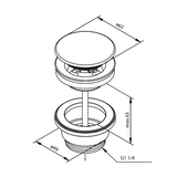 Damixa Pohjaventtiili, Aina Auki Dn32 Ø63 Max 63 Mm Kromattu 238600000 [5975789] |