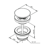 Damixa Pohjaventtiili Dn32 Ø63 Max 63 Mm Mattamusta 238706100 [5975780] |