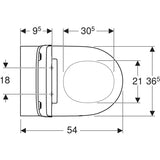 Seinä-WC Geberit ONE turboflush Design valkoinen, istuinkannella - Fertti.com