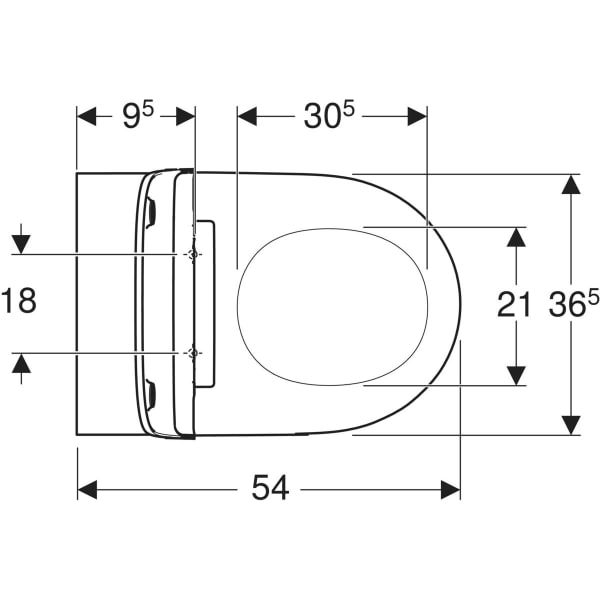 Seinä-WC Geberit ONE turboflush Design valkoinen, istuinkannella - Fertti.com