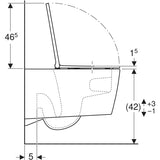 Seinä-WC Geberit ONE turboflush Design valkoinen, istuinkannella - Fertti.com