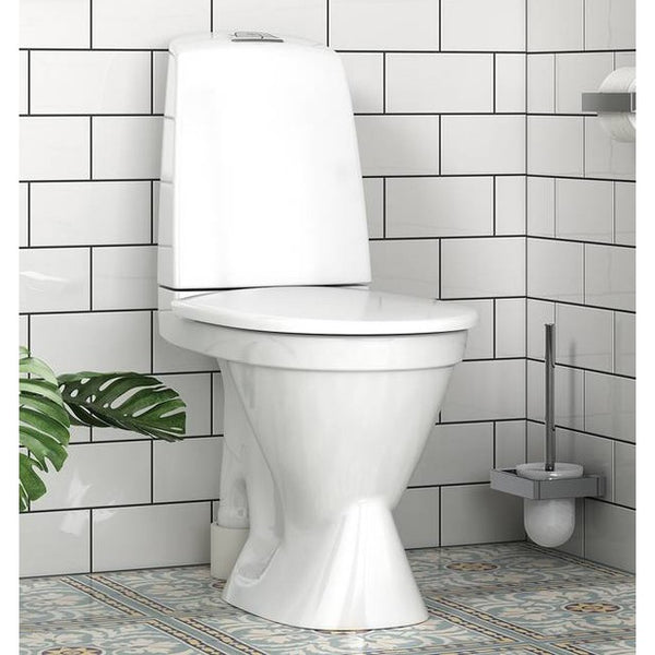 WC-istuin Gustavsberg Nautic 1596 2-huuhtelu, korkea, kanneton, HF, S-lukko - Fertti.com