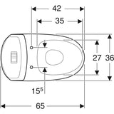 WC-istuin IDO Seven D 11 korkea, 35611-01 Yksitoiminen huuhtelu - Fertti.com