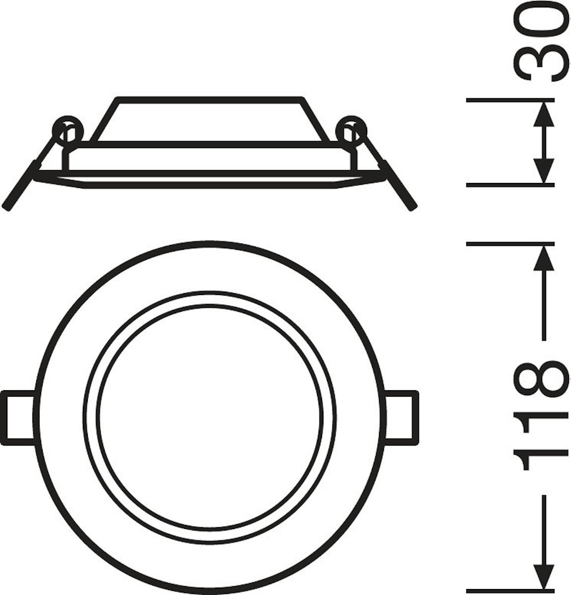 Alasvalo Downlight Slim Dl Slim Dn105 6W/4000K Wt [4295632]