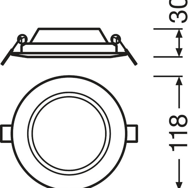 Alasvalo Downlight Slim Dl Slim Dn105 6W/4000K Wt [4295632]