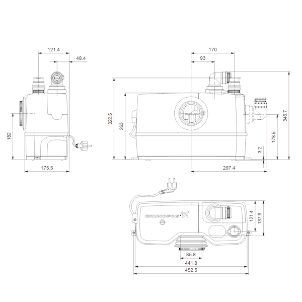 Pienjätevesipumppaamo Grundfos Sololift2 WC-1 [4965312]