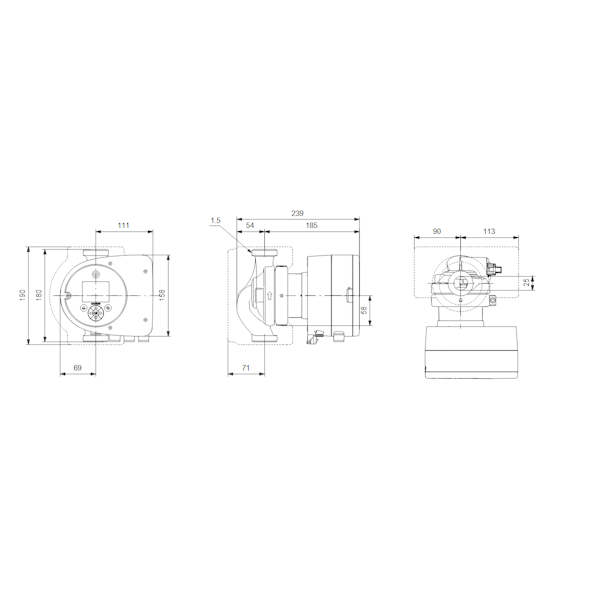 Lämpöjohtopumppu Grundfos Magna3 25-40 180 1V [4615540]